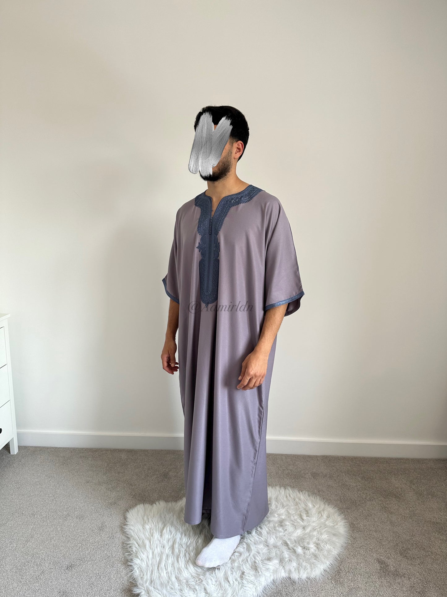 Dusty Blue on Mauve
